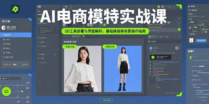 （15722期）AI电商模特实战课，SD工具部署与界面解析，基础换装换背景操作指南_生财有道创业项目网-生财有道