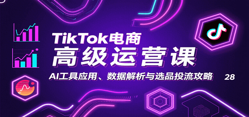 TikTok电商高级运营课：AI工具应用、数据解析与选品投流攻略_生财有道创业网-生财有道
