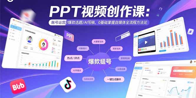 （15747期）PPT视频创作课：账号运营/爆款选题/AI写稿，0基础掌握自媒体全流程方法论_生财有道创业项目网-生财有道