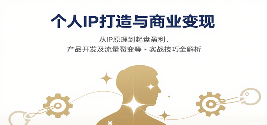 个人IP打造与商业变现，从IP原理到起盘盈利、产品开发及流量裂变等实战技巧全解析_生财有道创业网-生财有道