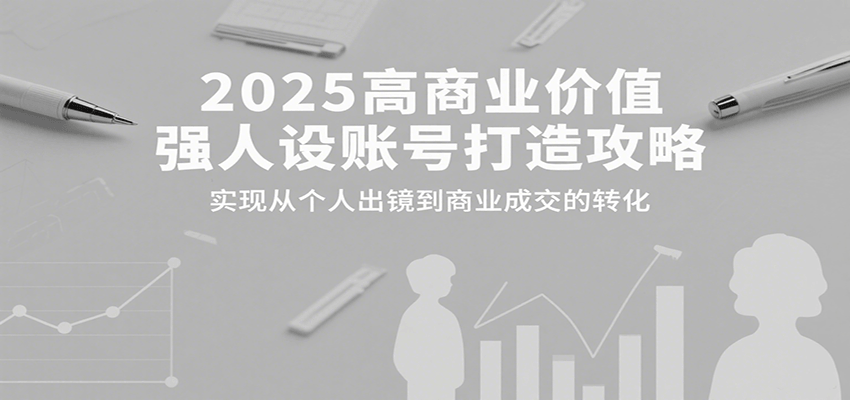 2025高商业价值强人设账号打造攻略，实现从个人出镜到商业成交的转化_生财有道创业网-生财有道