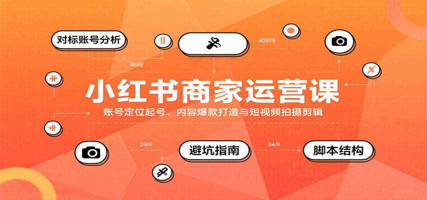 小红书商家运营课，账号定位起号、内容爆款打造与短视频拍摄剪辑_生财有道创业网-生财有道