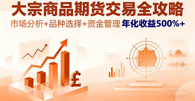（16083期）大宗商品期货交易全攻略，市场分析+品种选择+资金管理，年化收益500%+_生财有道创业项目网-生财有道