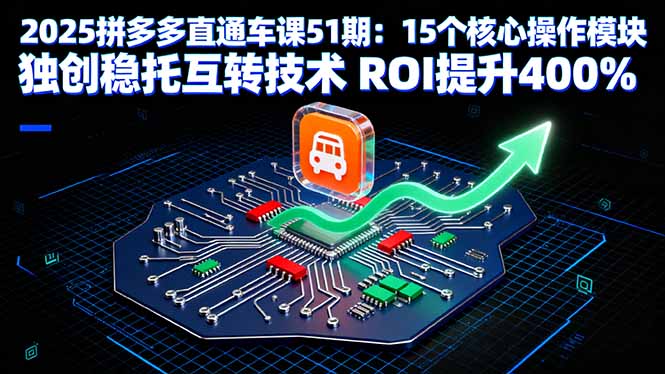 （16020期）2025拼多多直通车课51期：15个核心操作模块 独创稳托互转技术 ROI提升400%_生财有道创业项目网-生财有道