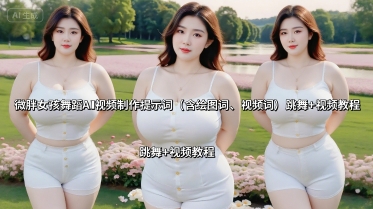 微胖女孩舞蹈AI视频制作提示词（含绘图词、视频词） 跳舞+视频教程——生财有道创业项目网-生财有道