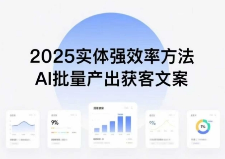 实体强效率方法：AI批量产出获客文案，2025年普通人拥抱AI，实现实体创收——生财有道创业项目网-生财有道