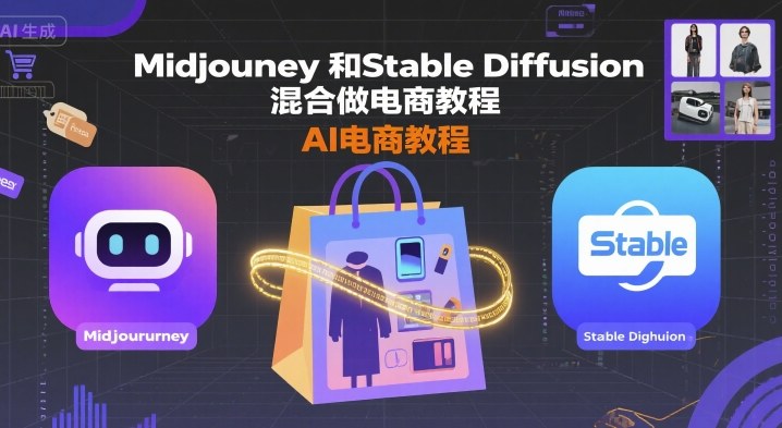 Midjourney和Stable Diffusion混合做电商教程-ai电商教程——生财有道创业项目网-生财有道