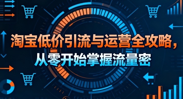 淘宝低价引流与运营全攻略，从零开始掌握流量密码——生财有道创业项目网-生财有道