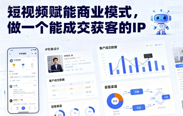短视频赋能商业模式，做一个能成交获客的IP——生财有道创业项目网-生财有道