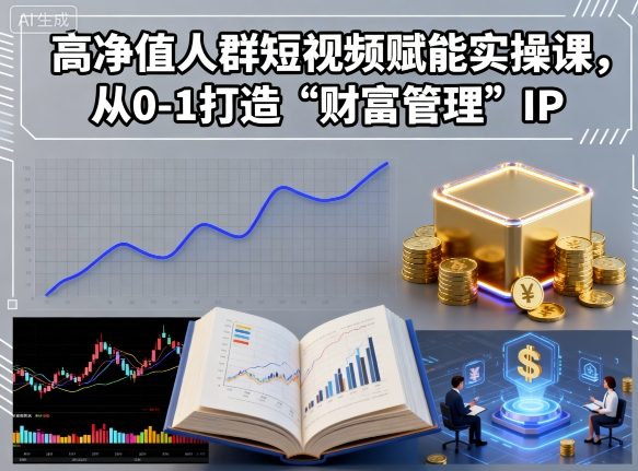 高净值人群短视频赋能实操课，从0-1打造“财富管理”IP——生财有道创业项目网-生财有道