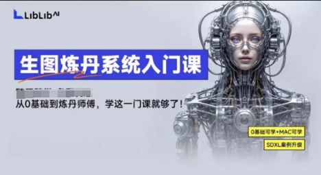 LibLibAI哩布哩布生图炼丹系统入门课，从生图到炼丹，只学这一门就够了——生财有道创业项目网-生财有道