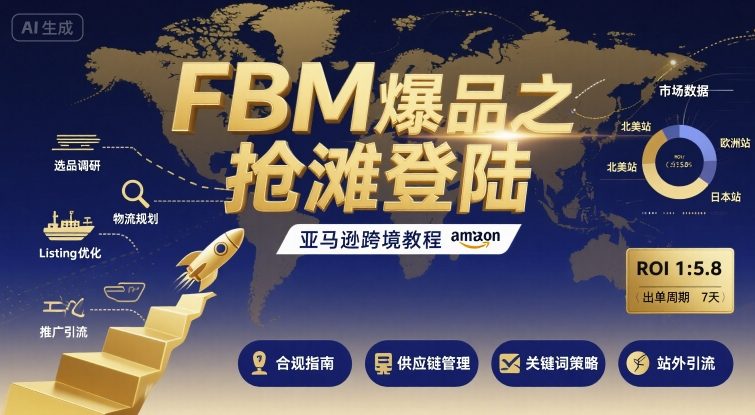 FBM爆品之抢滩登陆-亚马逊跨境教程——生财有道创业项目网-生财有道
