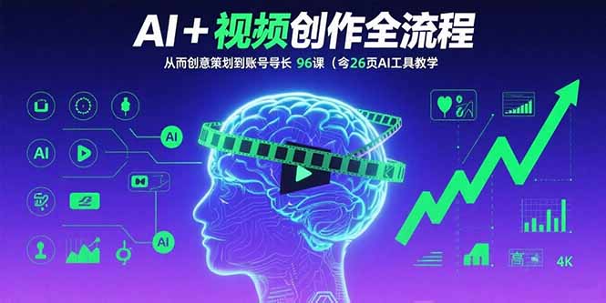 （15869期）AI+短视频创作全流程：从创意策划到账号增长，96节课(含26项AI工具教学)_生财有道创业项目网-生财有道