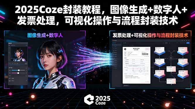 （15980期）2025Coze封装教程，图像生成+数字人+发票处理，可视化操作与流程封装技术_生财有道创业项目网-生财有道