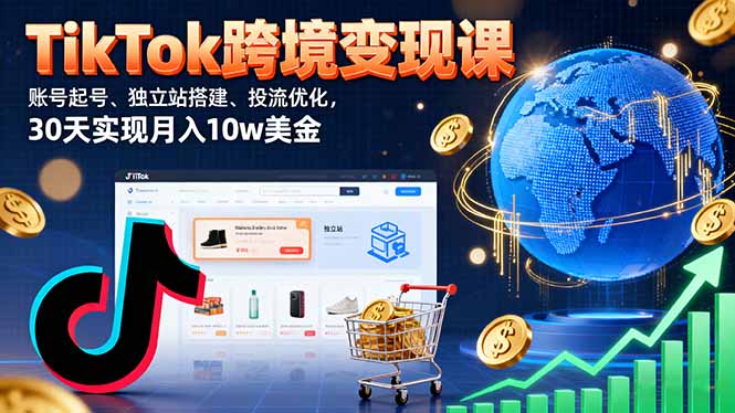 （16034期）TikTok跨境变现课：账号起号、独立站搭建、投流优化，30天实现月入10w美金_生财有道创业项目网-生财有道