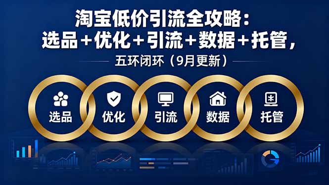 （16009期）淘宝低价引流全攻略：选品＋优化＋引流＋数据＋托管，五环闭环（9月更新）_生财有道创业项目网-生财有道