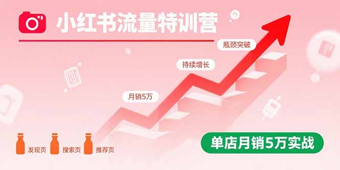 （15936期）小红书流量特训营：突破流量瓶颈，实现店铺持续增长，单店月销5万实战_生财有道创业项目网-生财有道