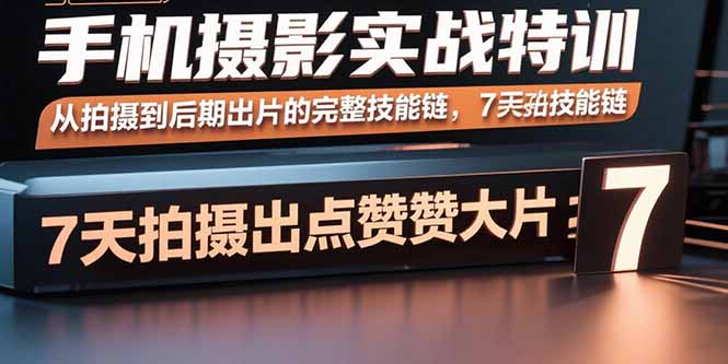 （15949期）手机摄影实战特训，从拍摄到后期出片的完整技能链，7天拍出点赞大片_生财有道创业项目网-生财有道