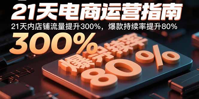 （15957期）21天电商运营指南：21天内店铺流量提升300%，爆款持续率提升80%_生财有道创业项目网-生财有道