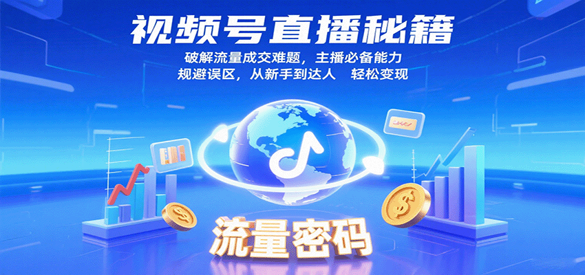 视频号直播秘籍,破解流量成交难题,主播必备能力,规避误区,从新手到达人轻松变现_生财有道创业网-生财有道