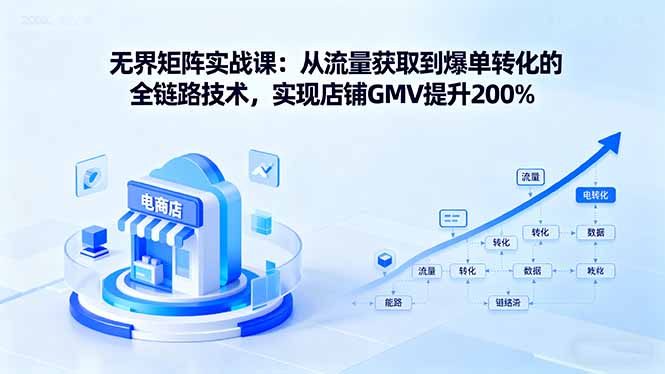（16104期）无界矩阵实战课：从流量获取到爆单转化的全链路技术，实现店铺GMV提升200%_生财有道创业项目网-生财有道