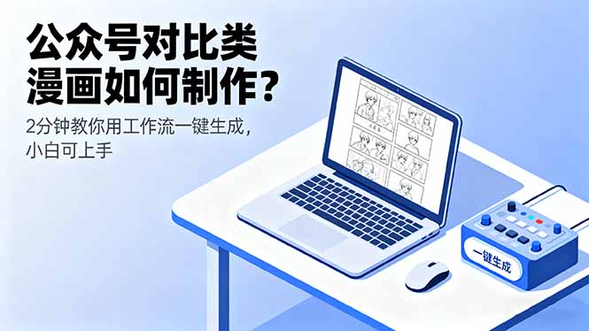 （16059期）公众号对比类漫画如何制作？2分钟教你用工作流一键生成，小白可上手_生财有道创业项目网-生财有道