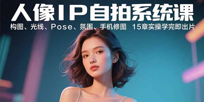 （15920期）人像IP自拍系统课：构图、光线、Pose、氛围、手机修图 15章实操学完即出片_生财有道创业项目网-生财有道