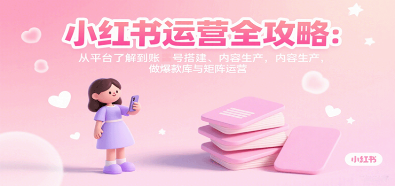 小红书运营全攻略:从平台了解到账号搭建、内容生产,做爆款库与矩阵运营_生财有道创业网-生财有道