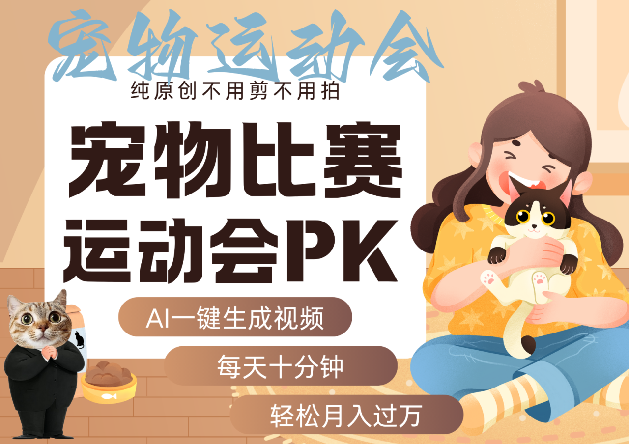 AI萌宠运动员跳水 射击  篮球  足球比赛   每天十分钟 附详细提示词文案库  代替做…_生财有道创业网-生财有道