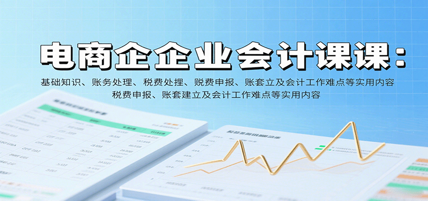 电商企业会计课：基础知识、账务处理、税费申报、账套建立及会计工作难点等实用内容_生财有道创业网-生财有道