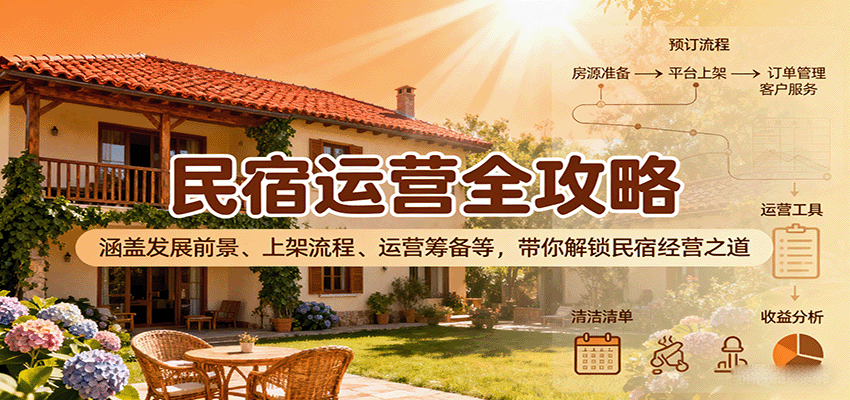 民宿运营全攻略：涵盖发展前景、上架流程、运营筹备等，带你解锁民宿经营之道_生财有道创业网-生财有道