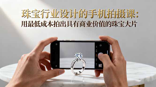 (16385期)珠宝行业设计的手机拍摄课:用最低成本拍出具有商业价值的珠宝大片!_生财有道创业项目网-生财有道