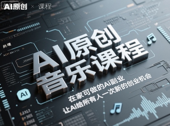 AI原创音乐课程，在家可做的Ai副业，让Ai给所有人一次新的创业机会——生财有道创业项目网-生财有道