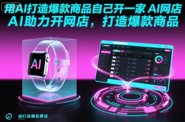 用AI打造爆款商品自己开一家AI网店，AI助力开网店，打造爆款商品——生财有道创业项目网-生财有道
