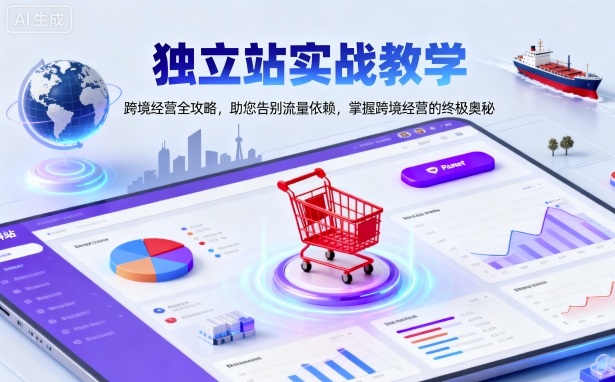 独立站实战教学，跨境经营全攻略，助您告别流量依赖，掌握跨境经营的终极奥——生财有道创业项目网-生财有道