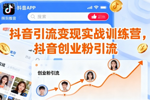 抖音引流变现实战训练营，抖音创业粉引流——生财有道创业项目网-生财有道