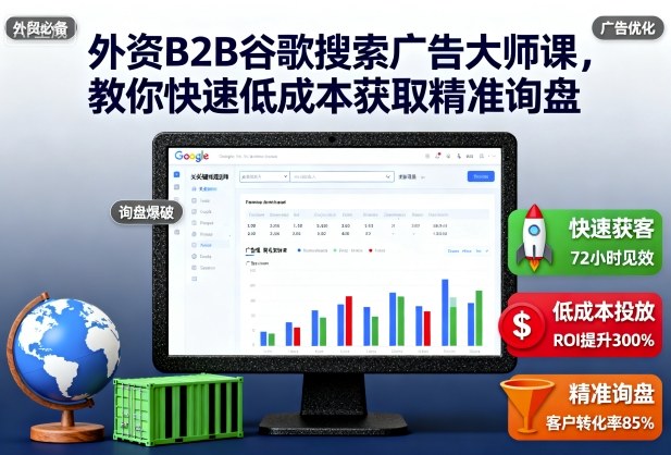 外资B2B谷歌搜索广告大师课,教你快速低成本获取精准询盘——生财有道创业项目网-生财有道