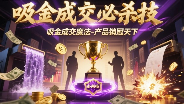 吸金成交必杀技，吸金成交魔法-产品销冠天下——生财有道创业项目网-生财有道