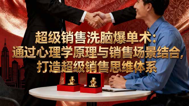 (16370期)超级销售洗脑爆单术:通过心理学原理与销售场景结合,打造超级销售思维体系_生财有道创业项目网-生财有道