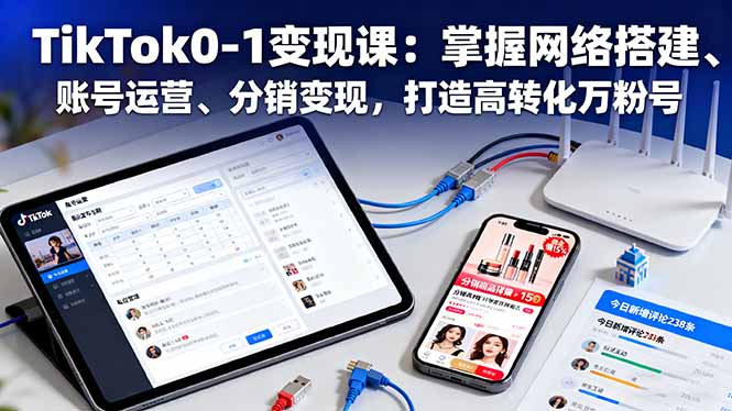 （16334期）TikTok0-1变现课：掌握网络搭建、账号运营、分销变现，打造高转化万粉号_生财有道创业项目网-生财有道