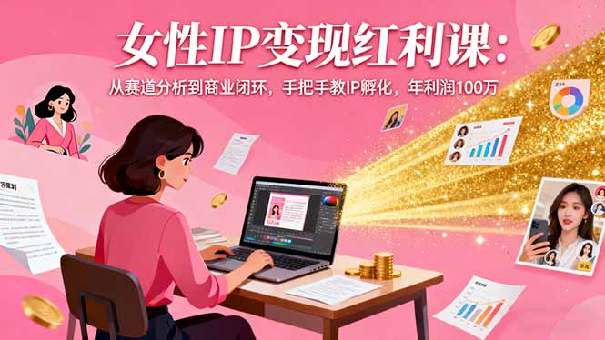 （16294期）女性IP变现红利课：从赛道分析到商业闭环，手把手教IP孵化，年利润100万_生财有道创业项目网-生财有道