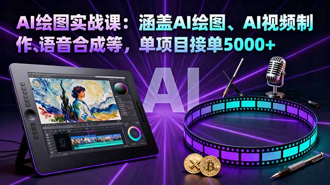 (16304期)AI绘图实战课:涵盖AI绘图、AI视频制作、语音合成等,单项目接单5000+_生财有道创业项目网-生财有道