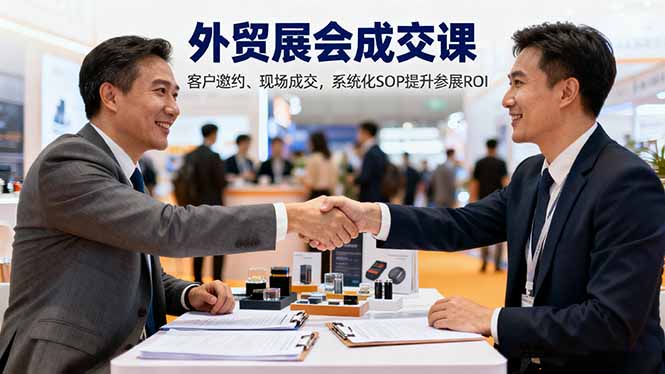 (16356期)外贸展会成交课,含目标制定、客户邀约、现场成交,系统化SOP提升参展ROI_生财有道创业项目网-生财有道