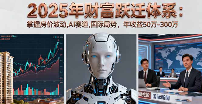 （16217期）2025年财富跃迁体系：掌握房价波动,AI赛道,国际局势，年收益50万-300万_生财有道创业项目网-生财有道