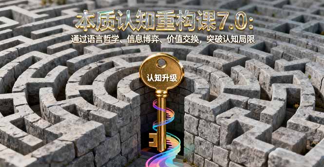 （16218期）本质认知重构课7.0：通过语言哲学、信息博弈、价值交换，突破认知局限_生财有道创业项目网-生财有道