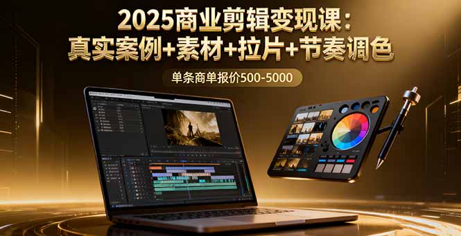 （16130期）2025商业剪辑变现课：真实案例+素材+拉片+节奏调色，单条商单报价500-5000_生财有道创业项目网-生财有道