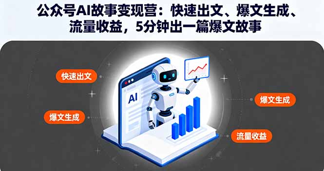 （16201期）公众号AI故事变现营：快速出文、爆文生成、流量收益，5分钟出一篇爆文故事_生财有道创业项目网-生财有道