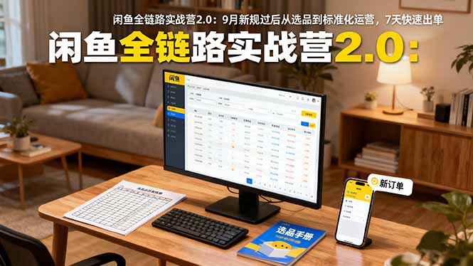 （16263期）闲鱼全链路实战营2.0：9月新规过后从选品到标准化运营，7天快速出单_生财有道创业项目网-生财有道