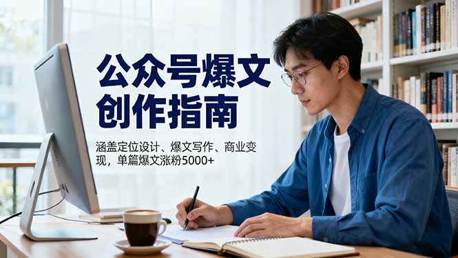 (16380期)公众号爆文创作指南,涵盖定位设计+爆文写作+商业变现,单篇爆文涨粉5000+_生财有道创业项目网-生财有道