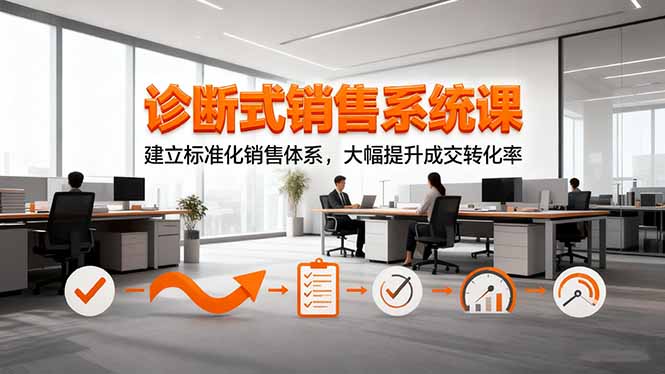 （16435期）诊断式销售系统课，建立标准化销售体系，大幅提升成交转化率_生财有道创业项目网-生财有道